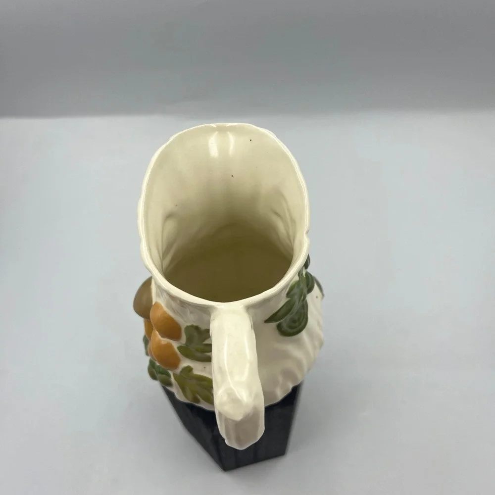 Vtg Ceramic Mushroom Toadstool CottageCore Mini Pitcher Creamer MCM Hand Painted